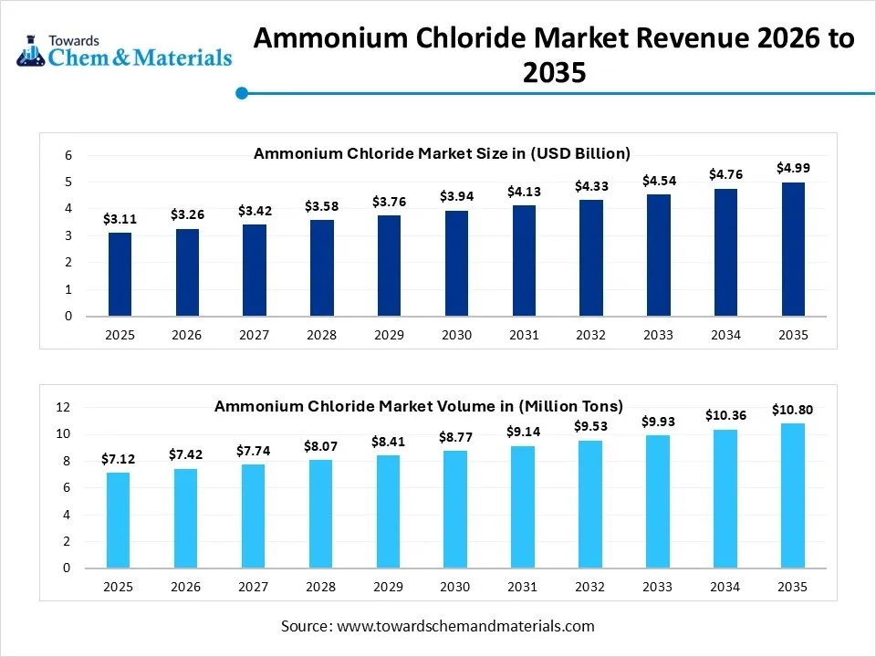 Ammonium Chloride Market Revenue 2026 to 2035 Ammonium Chloride Market Revenue 2026 to 2035
