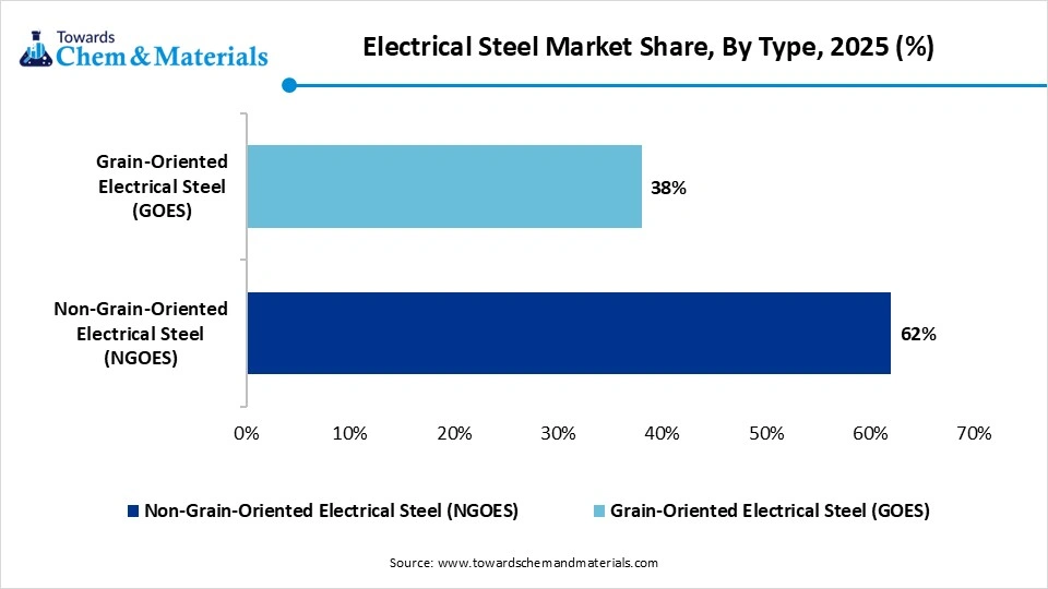 Electrical Steel Market Share, By Type, 2025