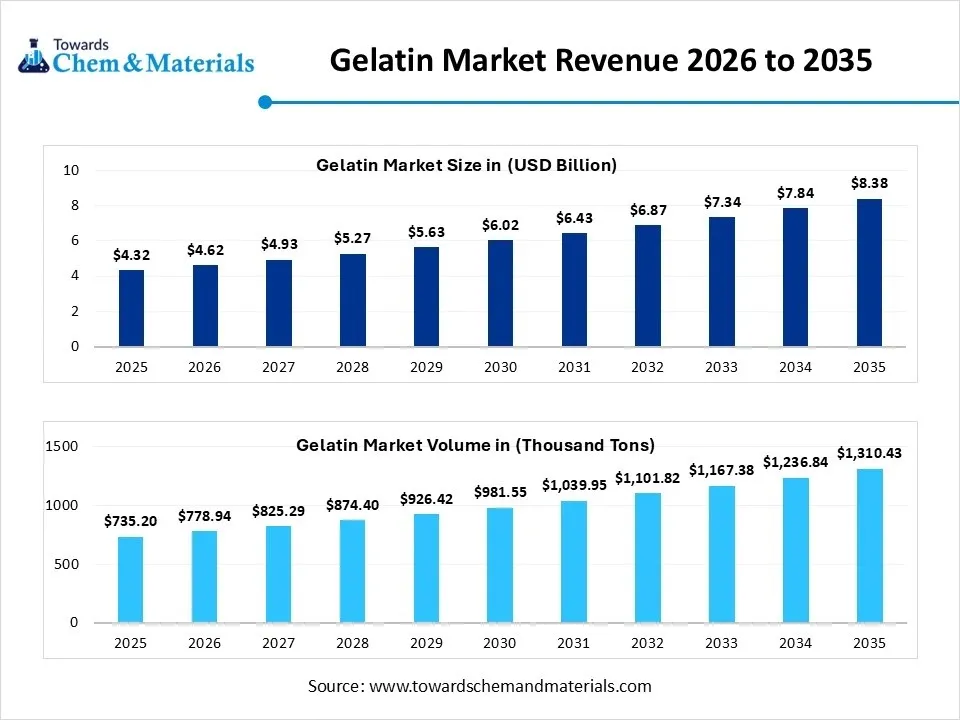 Gelatin Market Revenue 2026 to 2035 Gelatin Market Revenue 2026 to 2035