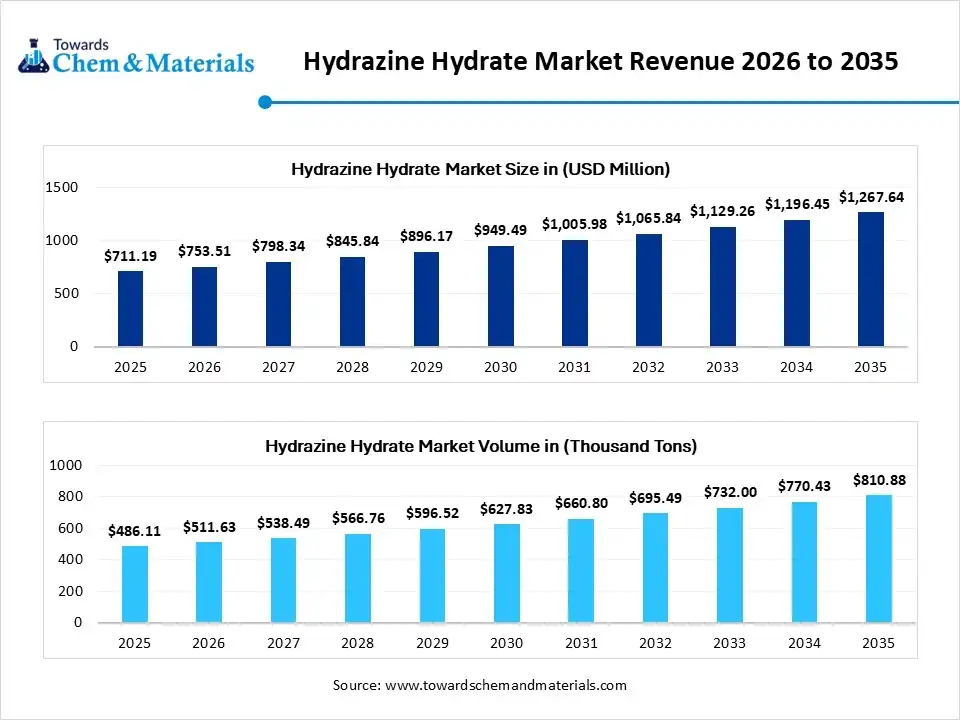 Hydrazine Hydrate Market Revenue 2026 to 2035