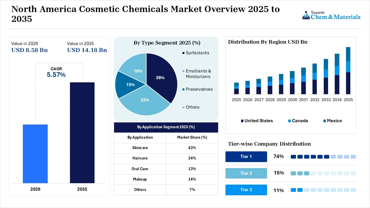 North America Cosmetic Chemicals Market Overview