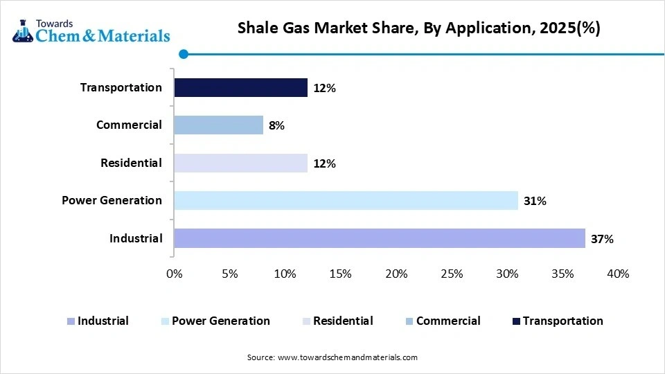 Shale Gas Market Share, By Application, 2025(%)